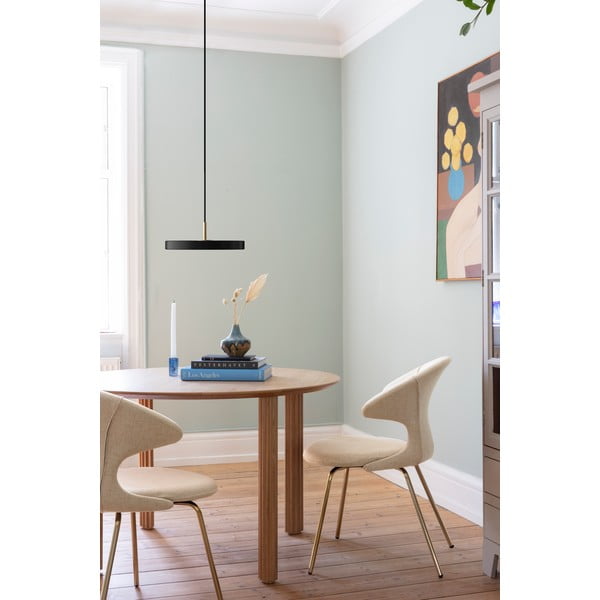 Kabantis šviestuvas juodos spalvos LED su pritemdymo funkcija ø 31 cm su metaliniu gaubtu Asteria Plus Mini – UMAGE-image-1