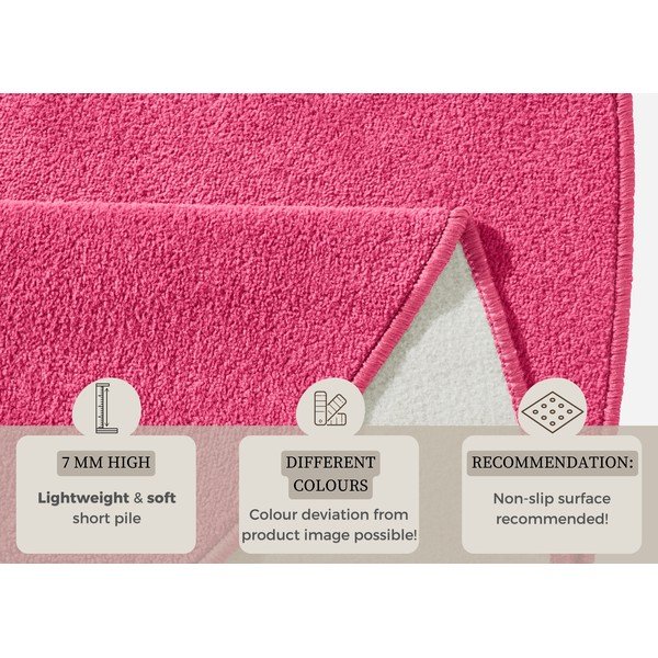 Apvalios formos kilimas rožinės spalvos ø 133 cm Fancy – Hanse Home-image-4
