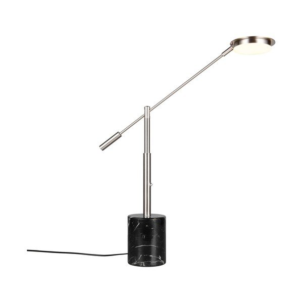 Juodos spalvos/sidabrinės spalvos stalinis šviestuvas LED (aukštis 65 cm) Fiore – Trio Select