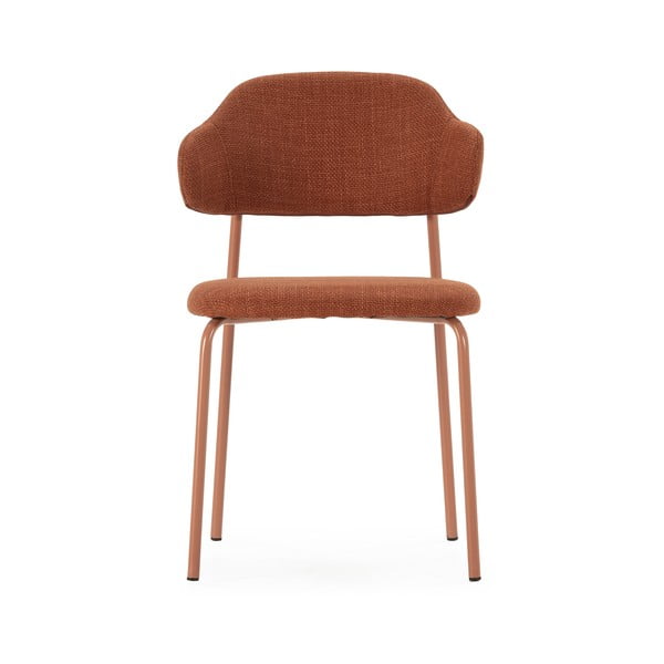 Terakotos spalvos valgomojo kėdės 4 vnt. Adriel – Marckeric-image-2