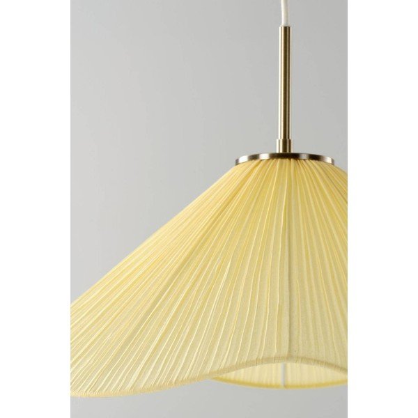 Geltonos spalvos iš tekstilės kabantis šviestuvas ø 50 cm Lunaria – Jotex-image-2