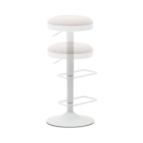 Smėlio spalvos iš audinio baro kėdžių komplektas reguliuojamo aukščio 2 vnt. (sėdynės aukštis 53,5 cm) Zaib – Kave Home-image-2