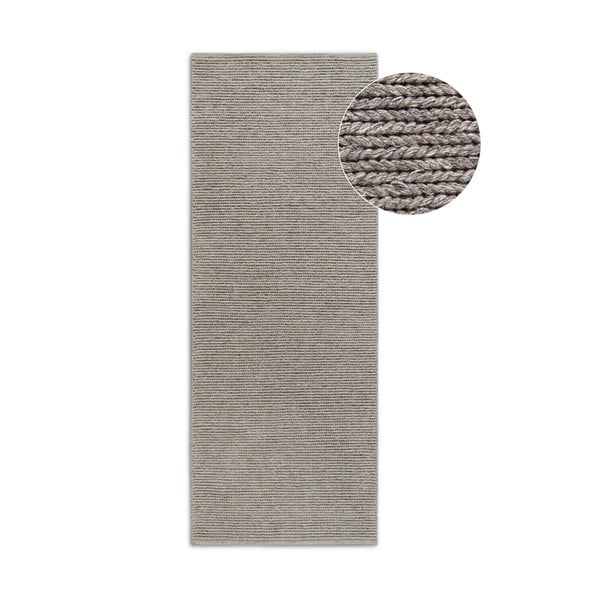 Rankų darbo iš vilnos kilimas šviesiai rudos spalvos 80x200 cm Francois – Villeroy&Boch