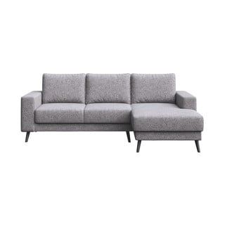 Kampinė sofa pilkos spalvos (su dešiniuoju kampu) Fynn – Ghado