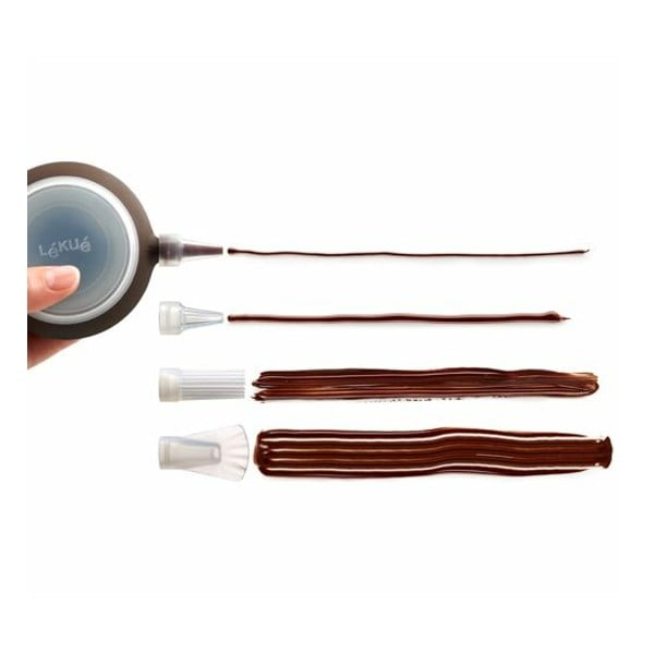 Rudos spalvos dekoratorius Lékué Decopen su 4 antgaliais-image-1