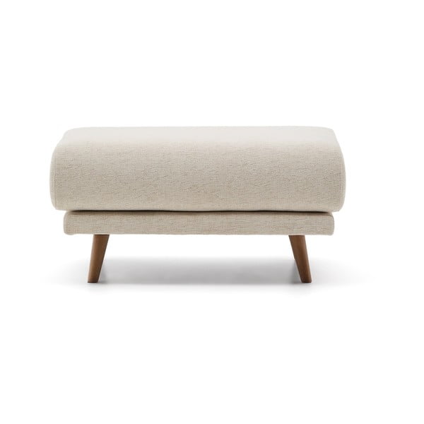 Smėlio spalvos iš šenilinio audinio taburetė Karin – Kave Home