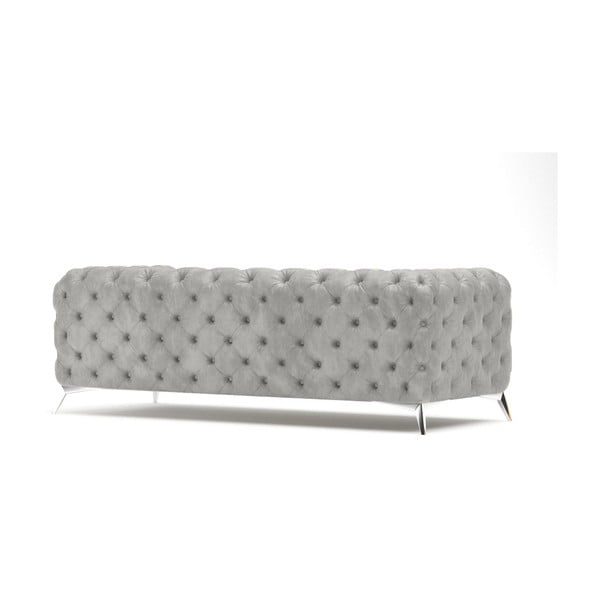 Šviesiai pilkos spalvos iš velveto sofa 225 cm Chelsea – Ropez-image-2