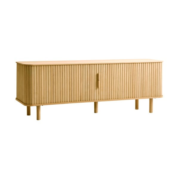 TV spintelė natūralios spalvos iš ąžuolo 160x56 cm Cavo – Unique Furniture-image-3