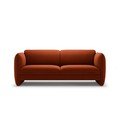 Raudonos plytų spalvos sofa iš velveto 204 cm Georgia – Micadoni 