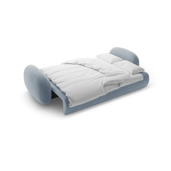 Pilkai mėlynos spalvos iš velveto sulankstoma/su sandėliavimo vieta sofa 262 cm Tonale – Cosmopolitan Design-image-4