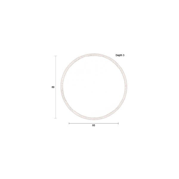 Sieninis veidrodis su medžio masyvo rėmu ø 80 cm Gale – Dutchbone-image-4