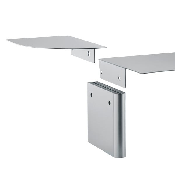 Matinės sidabrinės spalvos iš nerūdijančio plieno sieninė lentyna 60 cm Oru – Blomus-image-4