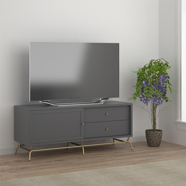 Pilkas TV staliukas 150x62 cm Madison - Støraa-image-1