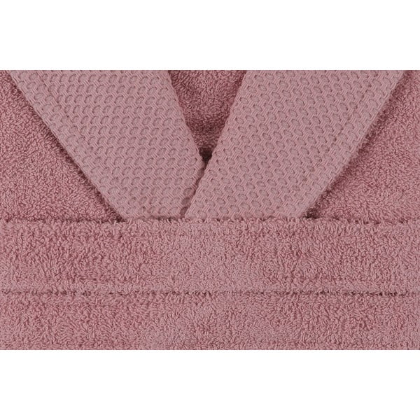 Chalatas rožinės spalvos iš medvilnės S Cappa – Foutastic-image-3