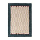 Rankų darbo natūralios spalvos/žalsvai mėlynos spalvos iš vilnos kilimas 200x290 cm Apex Border Wool – Flair Rugs
