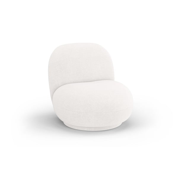 Iš boucle krėslas baltos spalvos Chuck – Micadoni Home