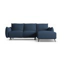 Mėlynos spalvos kampinė sofa (su dešiniuoju kampu) Malie – Makamii