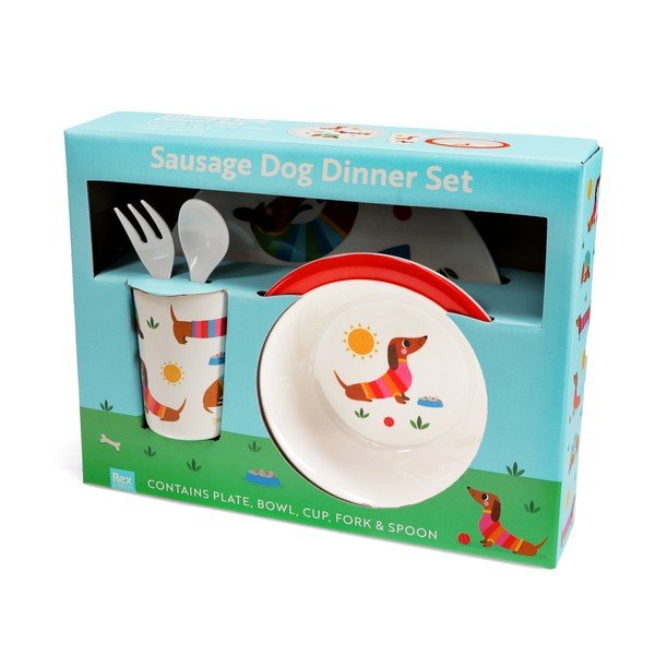 Vaikiški valgomojo rinkiniai 5 vnt. Sunny Sausage Dog – Rex London-image-2