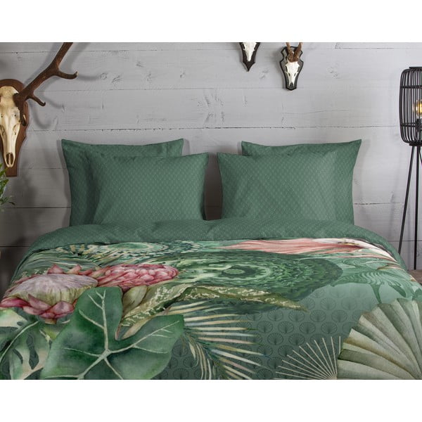 Žalia flanelinė patalynė viengulė lovai 140x200 cm - HIP-image-2