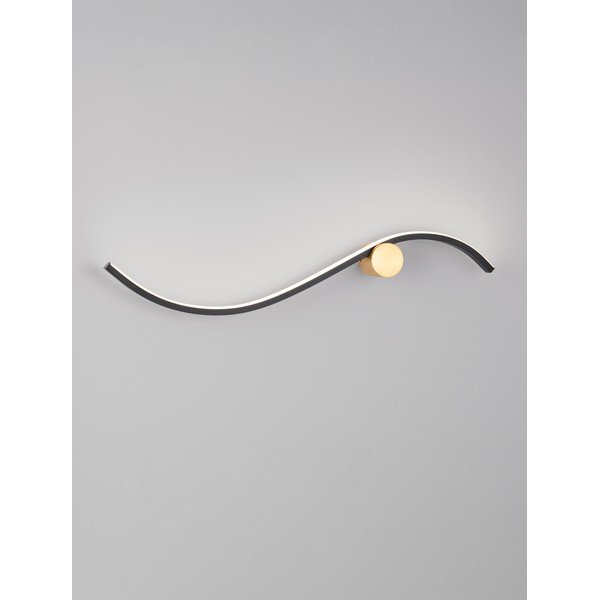 Matinės juodos spalvos iš aliuminio sieninė lempa LED Kima – Nova Luce-image-2