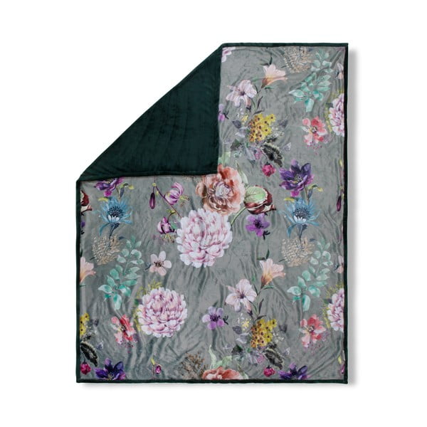 Žalia dvipusė antklodė Descanso Chloe, 130 x 160 cm