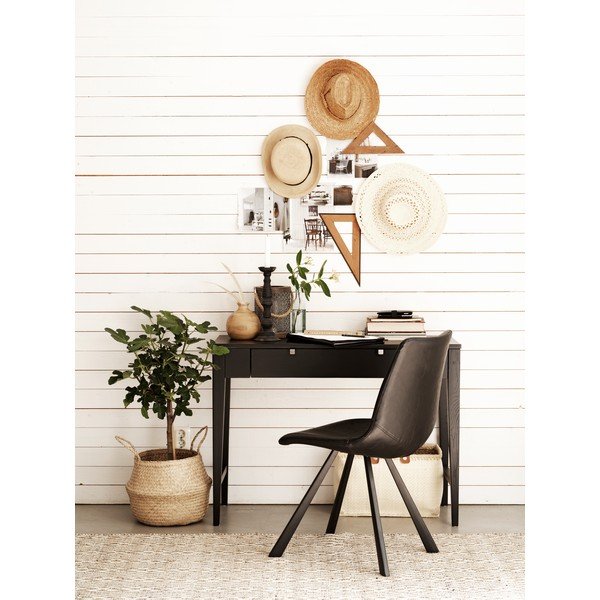 Juoda valgomojo kėdė su juodomis kojomis Rowico Alpha-image-2