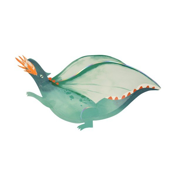 Iš popieriaus vienkartinės lėkštės 4 vnt. Dragon – Meri Meri