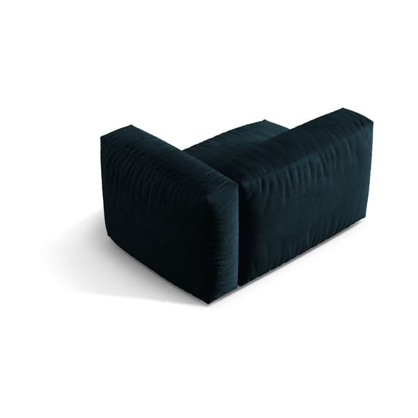Tamsiai mėlynos spalvos iš velveto modulinė sofos dalis (su dešiniuoju kampu) Martina – Micadoni -image-3
