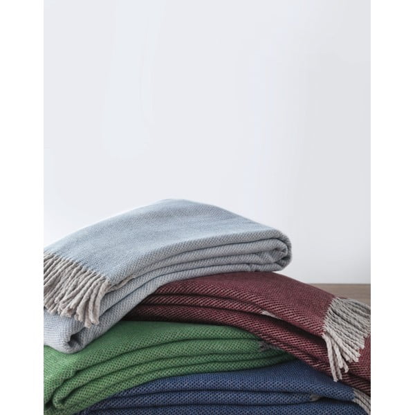 Tamsiai raudonos spalvos medvilninis pledas Euromant Jade, 140 x 160 cm-image-1