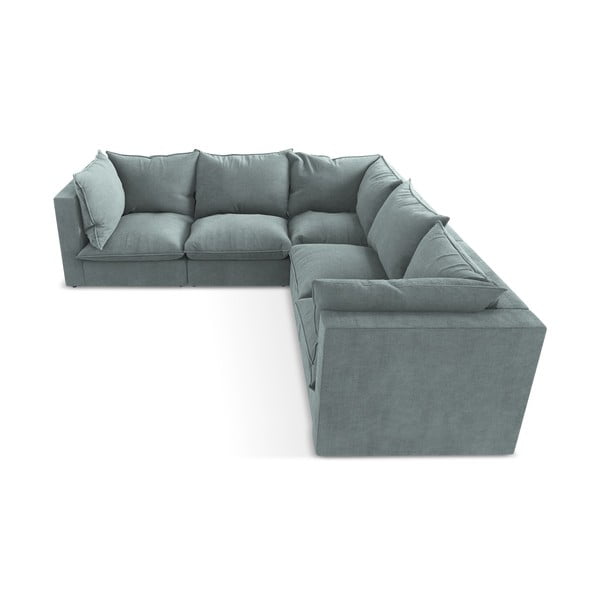 Mėlynos spalvos kampinė sofa Manao – Makamii-image-4