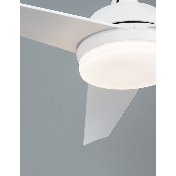 Matinės baltos spalvos iš metalo lubinis šviestuvas LED su stiklo gaubtu Flow – Nova Luce-image-2