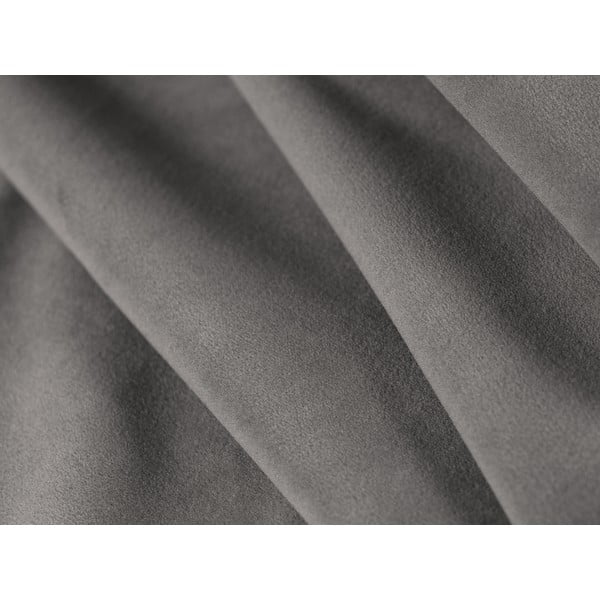 Tamsiai pilka minkšta dvigulė lova su grotelėmis 140x200 cm Lily - Micadoni Home-image-1