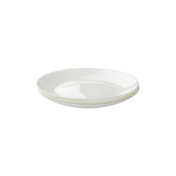 Baltos spalvos iš stiklo  lėkštės 4 vnt. ø 25 cm Alessia – Jotex-image-3
