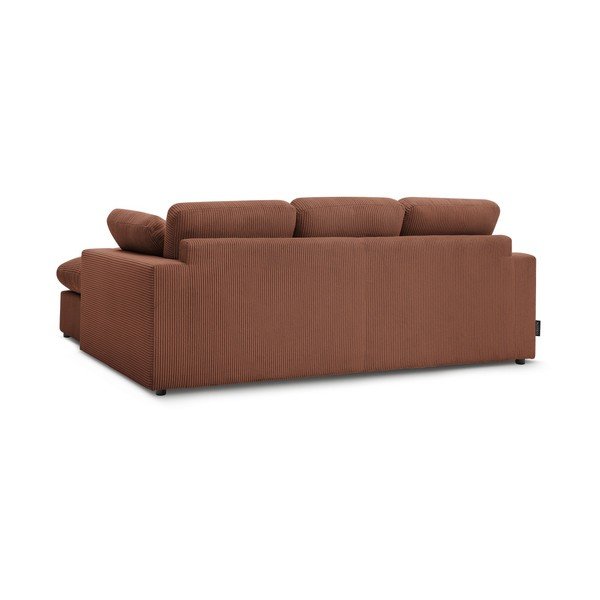 Oranžinės spalvos kampinė sofa iš kordinio velveto Belair – Bobochic Paris-image-4