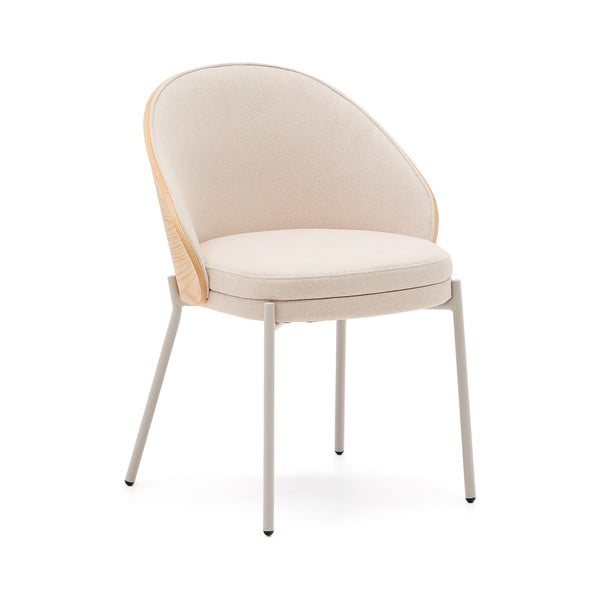 Kreminės spalvos/natūralios spalvos valgomojo kėdė Eamy – Kave Home