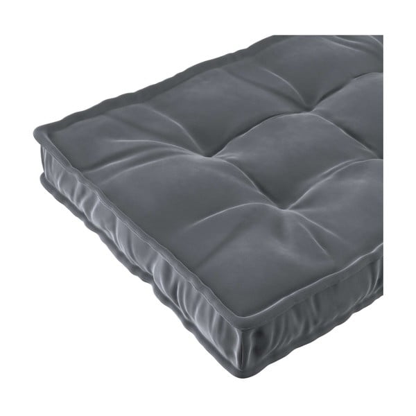 Tamsiai pilkas vaikiškas čiužinys 60x120 cm Posh Velvet - Yellow Tipi-image-1