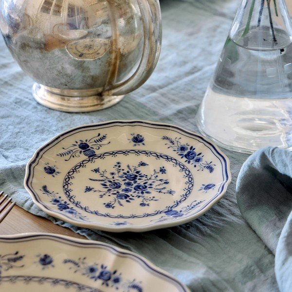 Mėlynos spalvos/smėlio spalvos desertinė iš akmens masės lėkštė ø 17 cm Vila – Costa Nova-image-1