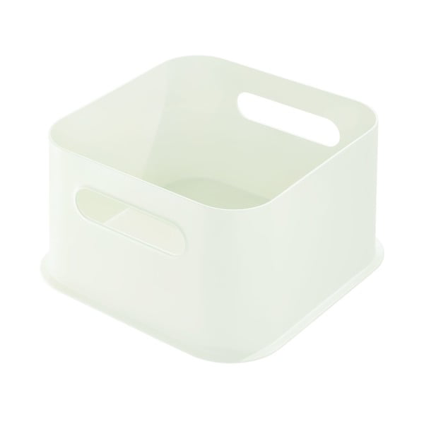 Balta dėžutė su rankenomis iDesign Eco, 21,3 x 21,3 cm