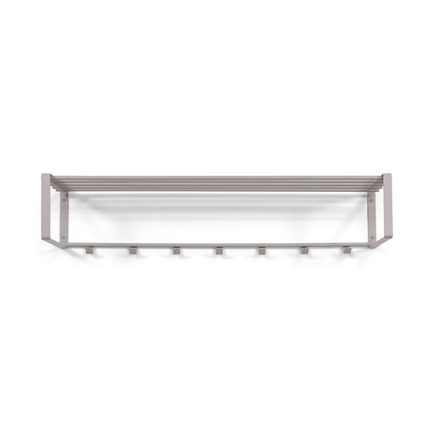 Taupe spalvos iš metalo sieninė lentyna su lentyna 100 cm Rex – Spinder Design-image-1