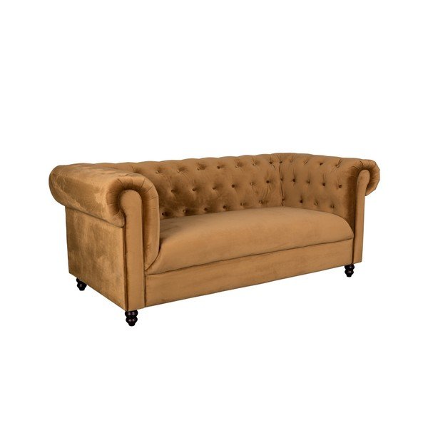 Ruda sofa Dutchbone Forest Honey Brown Velvet-image-2