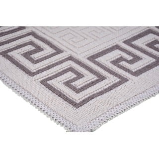 Pilkos ir smėlio spalvos medvilninis kilimas Vitaus Versace, 80 x 150 cm