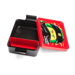 Juoda užkandžių dėžutė su raudonu dangteliu LEGO® Ninjago