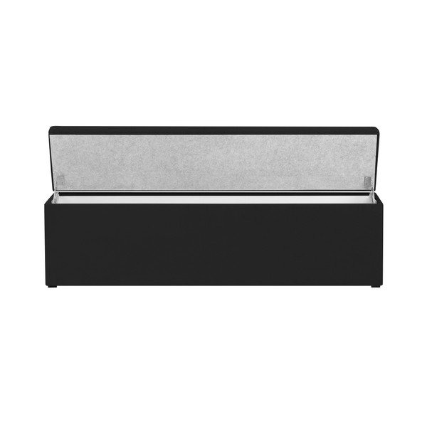 Juodos spalvos otomanas su saugykla "Kooko Home Manna", 47 x 180 cm-image-4