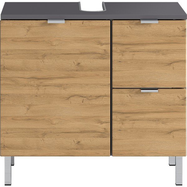 Spintelė po praustuvu su ąžuolo dekoru Germania Mauresa, plotis 60 cm-image-2