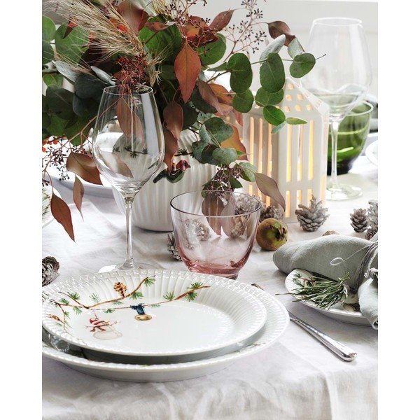 Iš porceliano  lėkštė baltos spalvos su Kalėdų motyvu ø 22 cm Hammershøi Christmas – Kähler Design-image-1