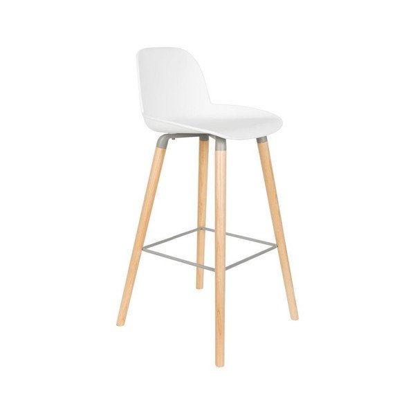 2 baltų baro kėdžių rinkinys Zuiver Albert Kuip, sėdynės aukštis 75 cm