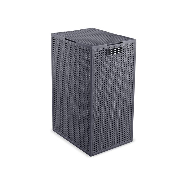 Tamsiai pilkos spalvos iš perdirbto plastiko skalbinių krepšys 60 l Kaya – Curver