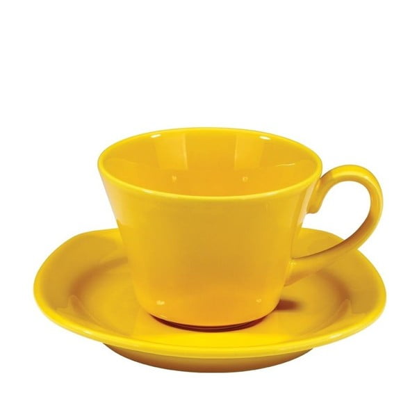 Kavos puodelių rinkinys 200 ml, geltonos spalvos, 6 vnt.