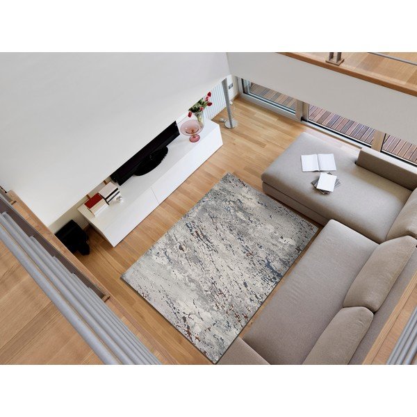 Pilkas kilimas Universal Berlin Grey, 80 x 150 cm-image-1
