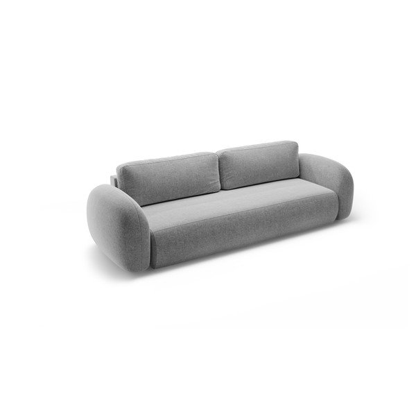 Šviesiai pilkos spalvos iš šenilinio audinio sulankstoma/su sandėliavimo vieta sofa 262 cm Tonale – Cosmopolitan Design-image-2